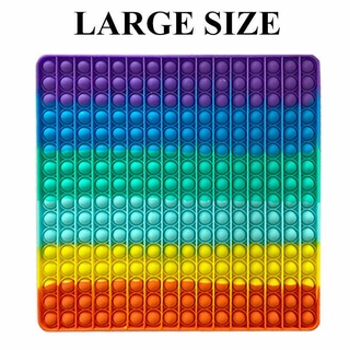 Gran tamaño 30CM Pop It Push burbuja arco iris color Fidget juguetes de gran tamaño sensorial alivio del estrés juguete Popit niños