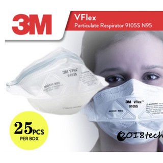 3m 9105 N95 VFlex máscara, nuevo 3M 25 piezas