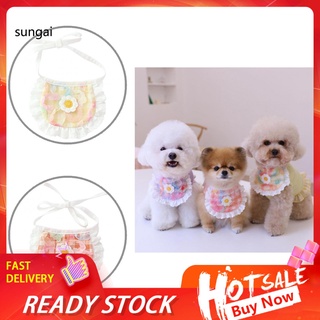 sun_ bufanda casual para perros/bufanda para cachorro/accesorios de cuello lavables a mano para perros pequeños