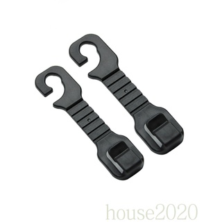 [House2020] 1 par de reposacabezas negro para asiento de automóvil, Kit de cierre pequeño, bolsa de compras, bolsa de compra, gancho de gancho
