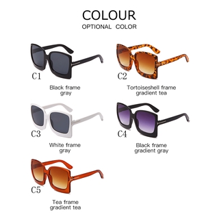 Clásico Retro de gran tamaño cuadrado gafas de sol de las mujeres de la marca de lujo de la moda moderna T palabra gafas de sol al aire libre de viaje gafas de conducción UV400 (8)