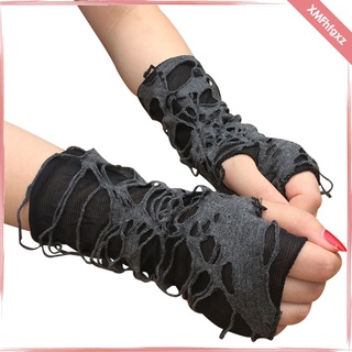 guantes punk sin dedos para mujer/guantes de rock/calentador de brazo/guantes de cosplay/fiesta de disfraces