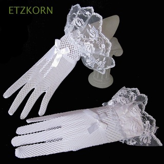 etzkorn moda fiesta de noche de noche vestido de novia accesorios guantes de novia guantes de dedos guantes de encaje red de encaje guantes de encaje para fiesta/multicolor