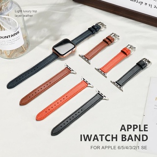Correa de reloj inteligente para Apple Watch Band 40 mm 44 mm 38 mm 42 mm serie SE mujer cuero correa de reloj
