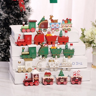 (Es) Adornos navideños/tren De madera Para decoración del hogar/manualidades/regalo/adornos De navidad.