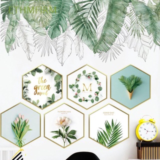 ethmfirm decoración del hogar hojas tropicales dormitorio sala de estar arte mural planta verde pegatinas de pared dormitorio autoadhesivo vinilo cocina diy grande calcomanía
