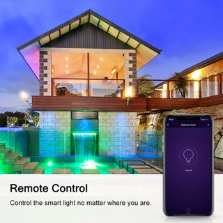 tuya wifi+bluetooth - bombilla led inteligente compatible con control de voz de 10 w rgbcw con alexa echo plus google home (6)
