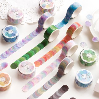 Journamm 100pcs Morandi Color Single Dot Kawaii Tape Deco Washi Tapes Child Gift Scrapbooking Kawaii Decorative Stationery Tapes