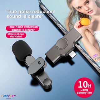 Micrófono de solapa inalámbrico compatible con Bluetooth Mini micrófono de grabación de audio y video portátil para iPhone Android microfono para juegos de transmisión en vivo toindream (1)