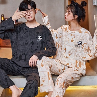 Pijamas De Algodón Puro En Dos Piezas Conjunto De Traje De Juventud Estilo Coreano popular De Las Señoras De La Ropa De Hogar De Moda Al Aire Libre casual De Los Hombres