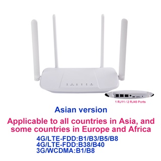 300Mbps Wifi desbloqueo 3G 4G VoLTE Router VPN módem inalámbrico llamada de voz banda ancha teléfono Hotspot LTE CPE+ranura de tarjeta SIM RJ45+RJ11 (9)