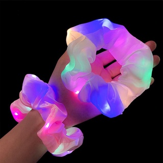 SALUBRATORY Women Girls Fashion LED Luminous Hairband Clothing Accessories Elastic Hair Bands Elastic Hair Bands Ladies Headwear Headress Ponytail Holder Hair Ties Ropes Hair Ring/Multicolor (4)