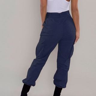 pantalones de carga para mujer casual pantalones militares combate sólido pantalones de bolsillo (6)
