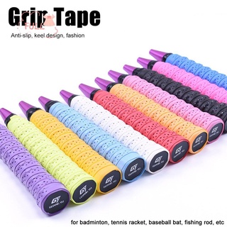 FULL1 1.1m Anti-skid Grip Tape Baseball Bats Sweat Absorbed Badminton Sweatband Windings Over Bicycle Handle Shock Absorption Tennis Squash Racket For Fishing Rod Anti-slip Band/Multicolor