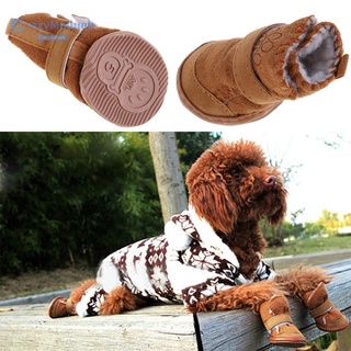 Crazymallueb 4pcs productos para mascotas calzado antideslizante mascota perro zapatos cachorro gato invierno perro botas mascotas