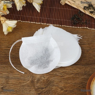 <dengyou> 100 bolsas de té redondas blancas, filtro vacío, bolsas de té con cuerda para té de hierbas