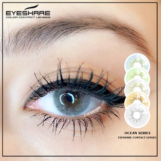 eyeshare 1 par (2 piezas) lentes de contacto ocean series lentes de color natural para maquillaje de ojos 14,2 mm