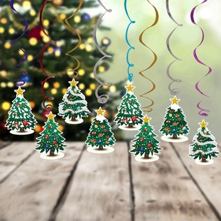 Sweetjohn1 adorno/banda De baño en Espiral Para decoración De árbol De navidad/papá Noel/navidad/fiesta/hogar/habitación/Festival (8)