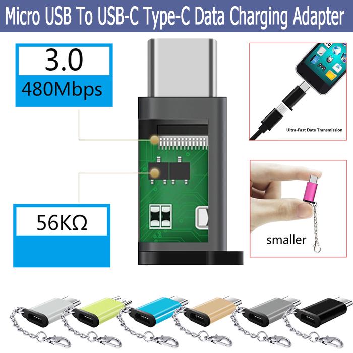 adaptador de carga micro usb a usb-c tipo c