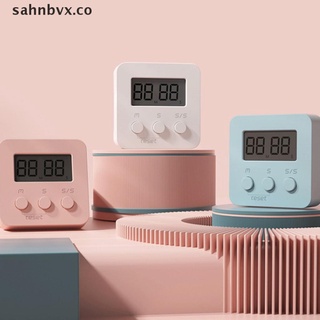 sah 3 colores multifunción lcd digital pequeño reloj de cocina electrónico despertador.