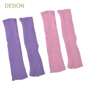 DESION 2Pairs Hot Sale Leg Warmers Thigh protector Knitted Wool Calf Socks Crochet Clothes Ballet Accessories Stretchable leggings New Trend Furry Ankle