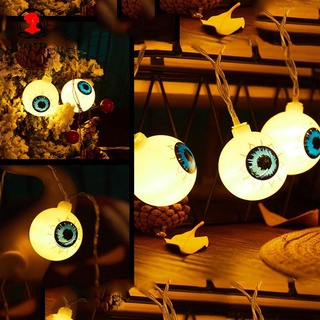 Yvette Ghost Festival globo ocular luz de jardín Horror LED bombilla cadena de luces al aire libre de hadas iluminación de Halloween fiesta suministros impermeable