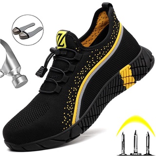 2021 nuevos zapatos de trabajo de seguridad botas para los hombres Anti-aplastamiento zapatos de seguridad del dedo del pie de acero botas de los hombres de la construcción botas de seguridad de trabajo zapatillas de deporte m1LQ