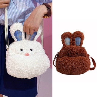 env mujer niña lindo conejo de felpa hombro crossbody bolso de dibujos animados bolso mensajero bolso bolso (8)