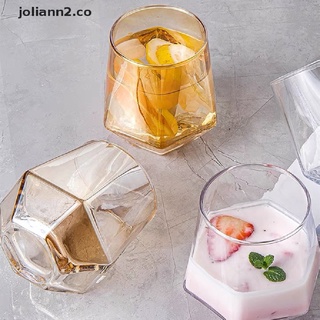 JOLI Geometry Whisky Vidrio Diamante Cristal Taza De Café Leche Té Home CO