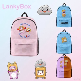 Hot LankyBox mochila de dibujos animados de impresión HD bolsa de estudiante de los niños regalos de la escuela de alta capacidad transpirable bolsa de alta calidad