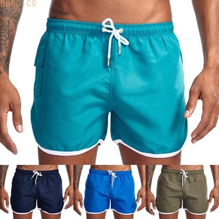 Pantalones De Playa Casuales De Color Sólido Para Hombre Cortos Deportivos Sueltos Fitness