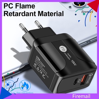 Firemail QC3.0 PD 18W cargador rápido Compatible con carga rápida adaptador de tableta de teléfono móvil