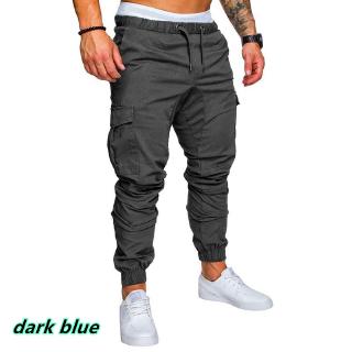 pantalones de moda para hombre con cordón masculino casual cargo pantalones talla s-5xl (7)