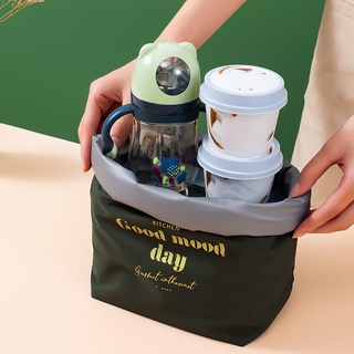 Bolsa aislada portátil de Nylon bolsa térmica de gran capacidad para almuerzo con asa ergonómica para Picnic, Camping, bebidas, refrigeración (1)