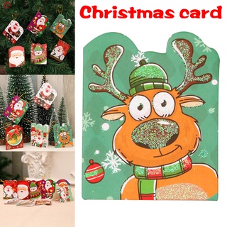 mini tarjetas de navidad deseando tarjetas de notas en blanco tarjetas de felicitación festival con bucle colgante de oro para decoración de fiesta