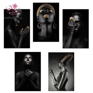 lienzo pintura áfrica negro chica mostrar hermosa figura 50x70cm