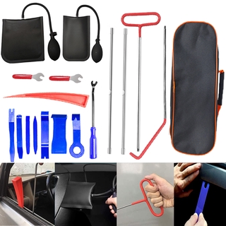 Kit completo de herramientas de coche profesional con agarre de largo alcance con bolsa de cuña de aire Kit de emergencia para coches camión