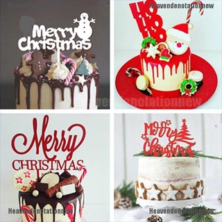 [HDN] decoración para tartas de feliz navidad, fiesta de postres, mesa de fiesta, suministros para tartas [Heavendenotationnew]