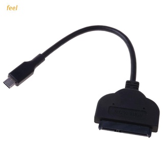 feel USB 3.1 Type C to Sata Hard Disk Adapter Cable HDD SSD USB Converter Wire Core for 2.5 Inches Laptop Computer
