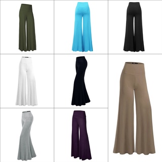 Le Popular pantalones largos Multicolor De Cintura Alta para mujer pantalones holgados De pierna ancha