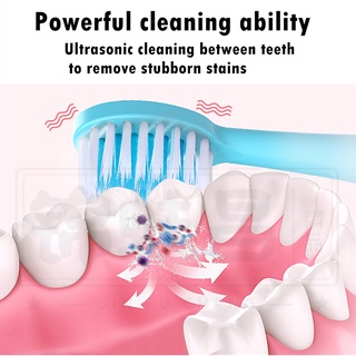 Ipx7 cepillo de dientes eléctrico impermeable /Sonic cepillo de dientes eléctrico de recarga sónico rotativo cepillo reemplazable (5)