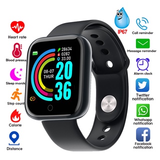 Y68 Smartwatch à Prova d'água Usb Esportivo/reloj inteligente Com Monitor De frequência cardíaca