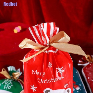 (Redhot) 50pcs año nuevo 2022 navidad caramelo embalaje Santa bolsa de plástico de navidad