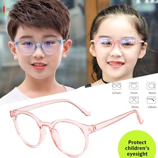 gafas de radiación anti-radiación para niños anti-azul luz redonda marco gafas de niños