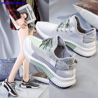 Coconut shoes female spring and autumn new 2021 breathable flying woven sports running old shoes ins shoes student mesh shoes