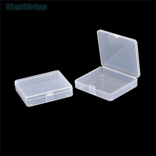 2 piezas caja de almacenamiento transparente transparente de plástico multiusos piezas de producto caja pequeña