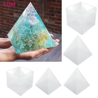 LOVE DIY Pirámide Resina Moldes Grande Silicona 3D Decoración Del Hogar 15cm/5.9 "