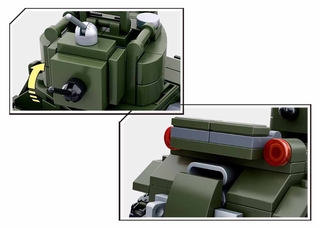 Compatible Lego bloques de tanque juguetes DIY ensamblar la segunda guerra mundial tanque modelo bloques juguetes educativos para niños (7)