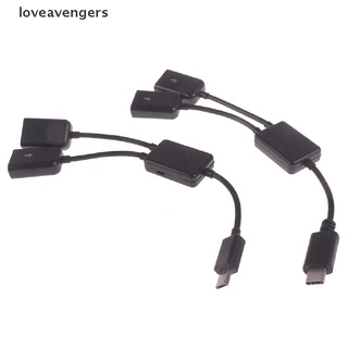 loveavengers Micro usb/Tipo c A 2 otg dual Hembra Puerto hub cable y Divisor Adaptador co (9)