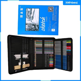 71x juego de lápices de dibujo herramienta de papel borrable lápiz de colores lápices de pintura para